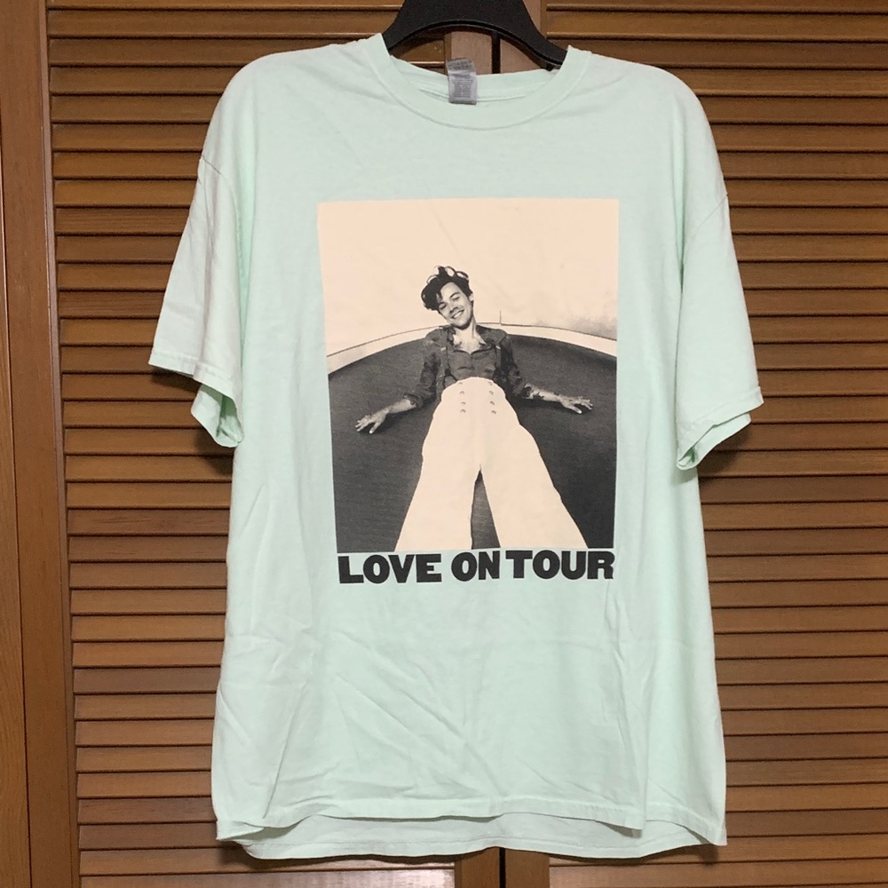 Harry Styles Love On Tour Concert T-shirt Pastel Green XL